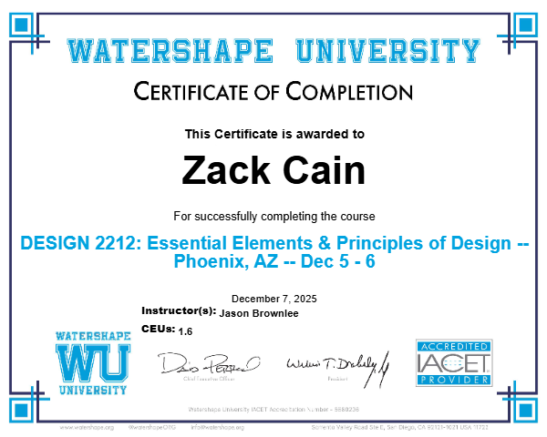 DESIGN 2212: Essential Elements & Principles of Design -- Phoenix, AZ -- Dec 5 - 6 Certificate