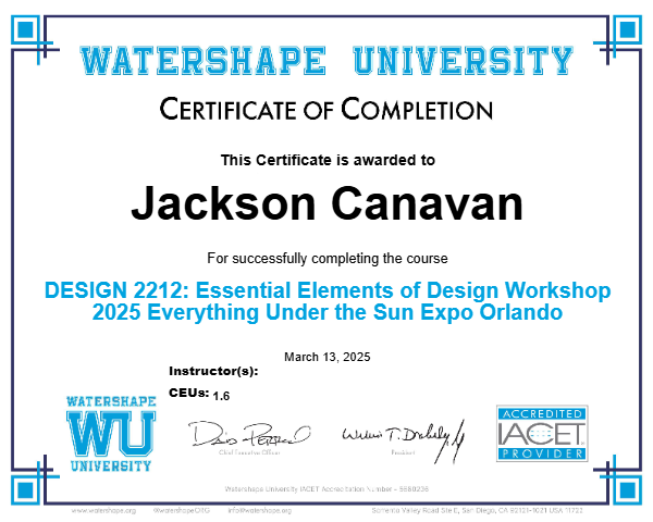 DESIGN 2212: Essential Elements of Design Workshop 2025 Everything Under the Sun Expo Orlando Certificate