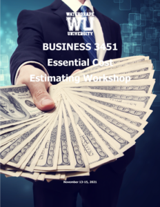BUSINESS 3451: Essential Cost Estimating Workshop