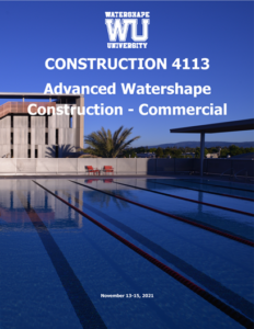 CONSTRUCTION 4113: Essential Advanced Watershapes - Commercial